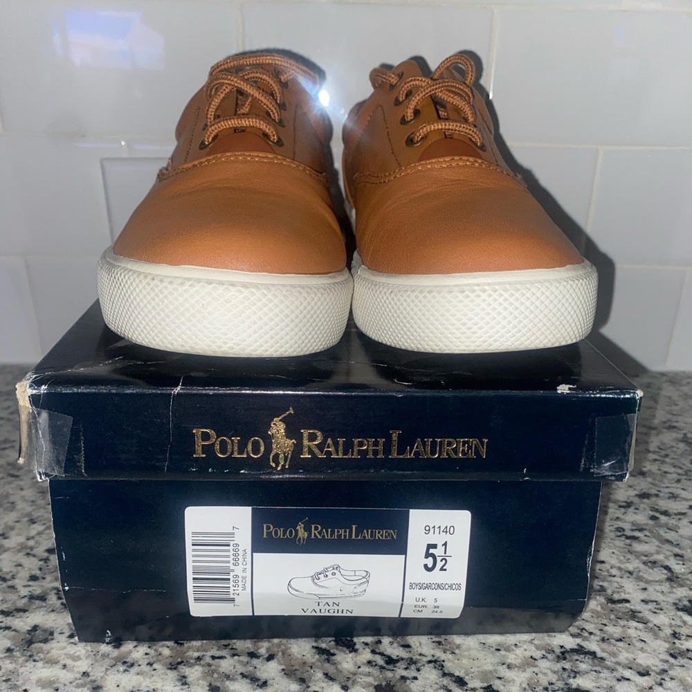 Polo by Ralph Lauren Tan Leather Sneakers